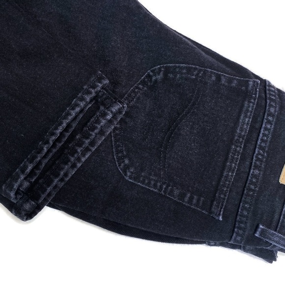 Vintage 80s Lee Black Jeans High Waist Made in USA - Picture 7 of 9